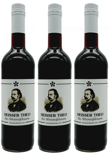 3er Heisser Theo Winzerglühwein Rot Bio 750ml